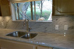 River White Granite Kitchen